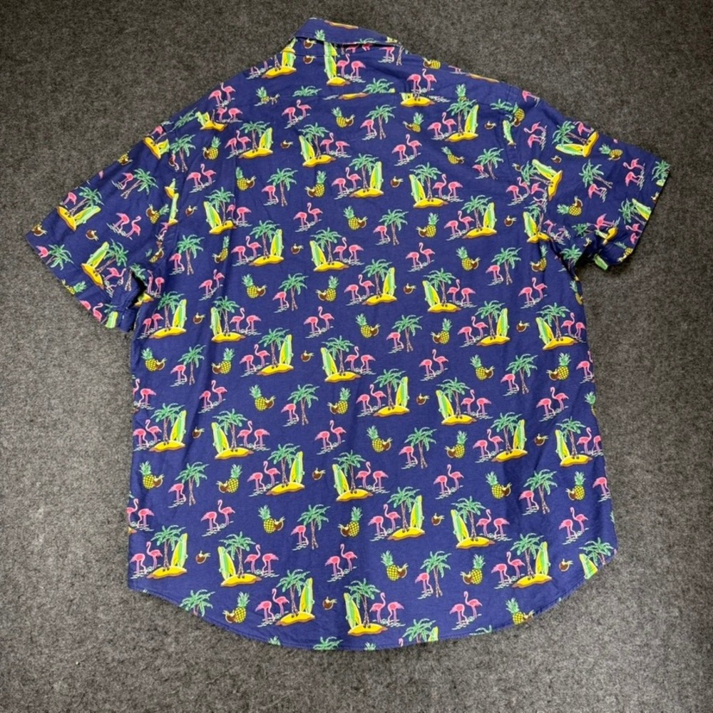 Ralph Lauren Mens XL Hawaiian Flamingo Pineapple Surfboard Classic Fit Shirt Y2K - Picture 5 of 9